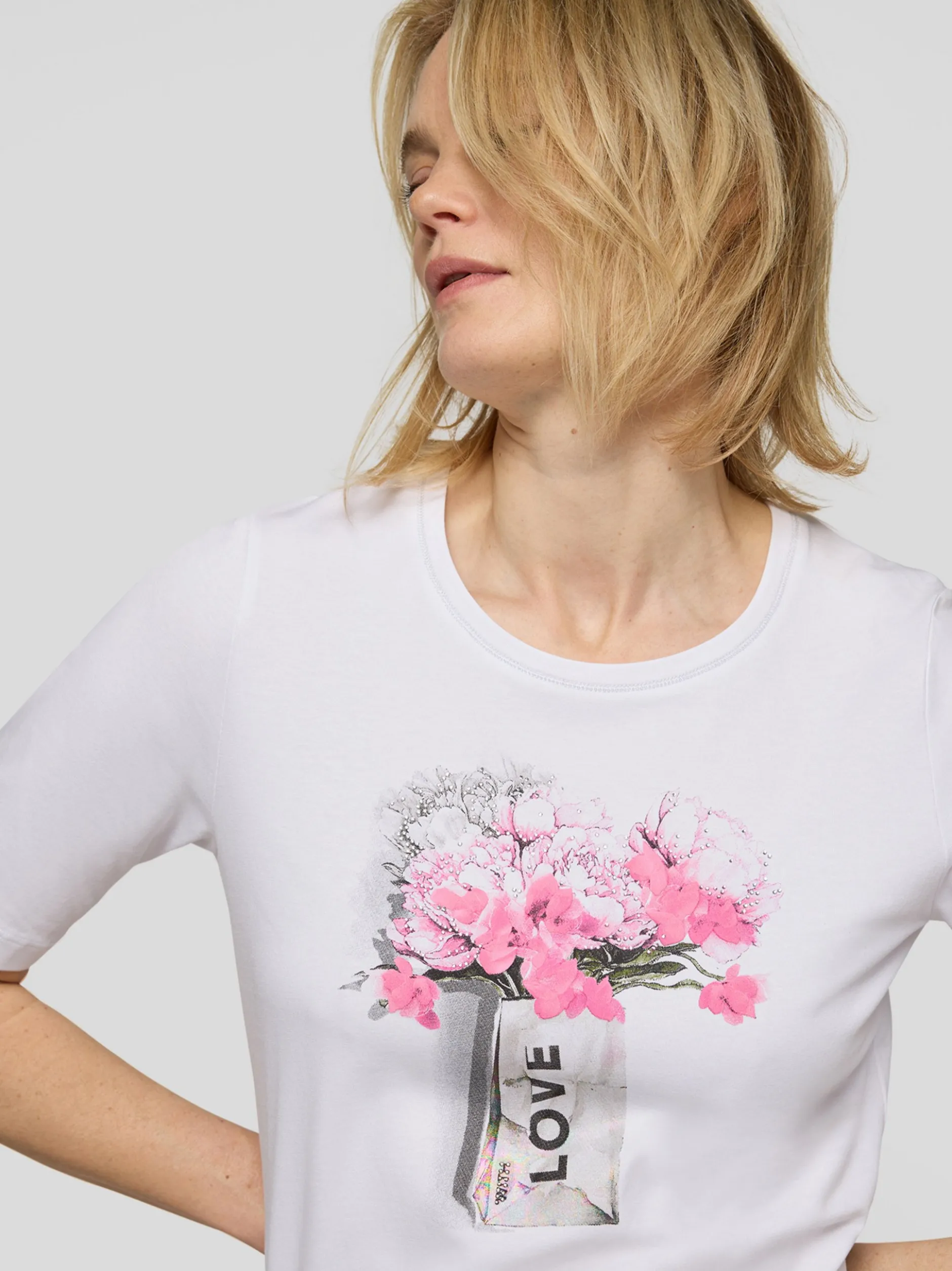 RABE Damen T-Shirt in weiß mehrfarbig