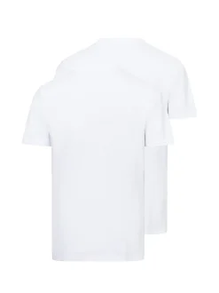 Ragman Herren Doppelpack T-Shirt in weiß