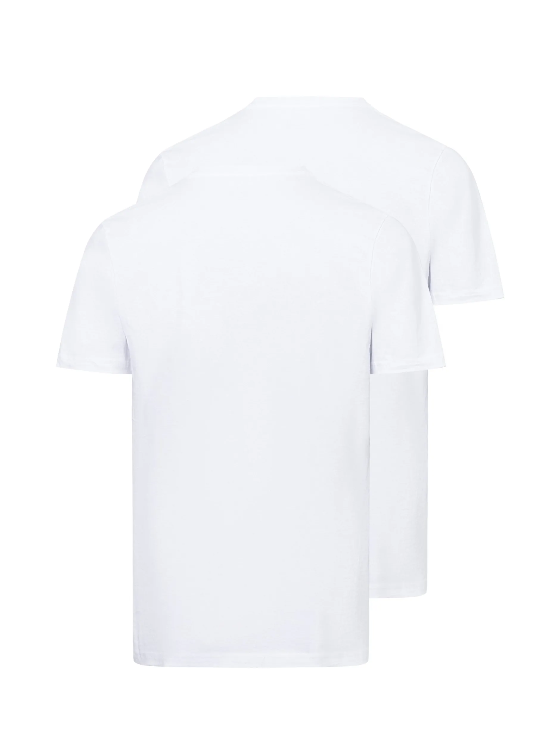 Ragman Herren Doppelpack T-Shirt in weiß