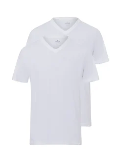 Ragman Herren Doppelpack T-Shirt in weiß