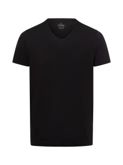 Ragman Herren Doppelpack T-Shirt in schwarz