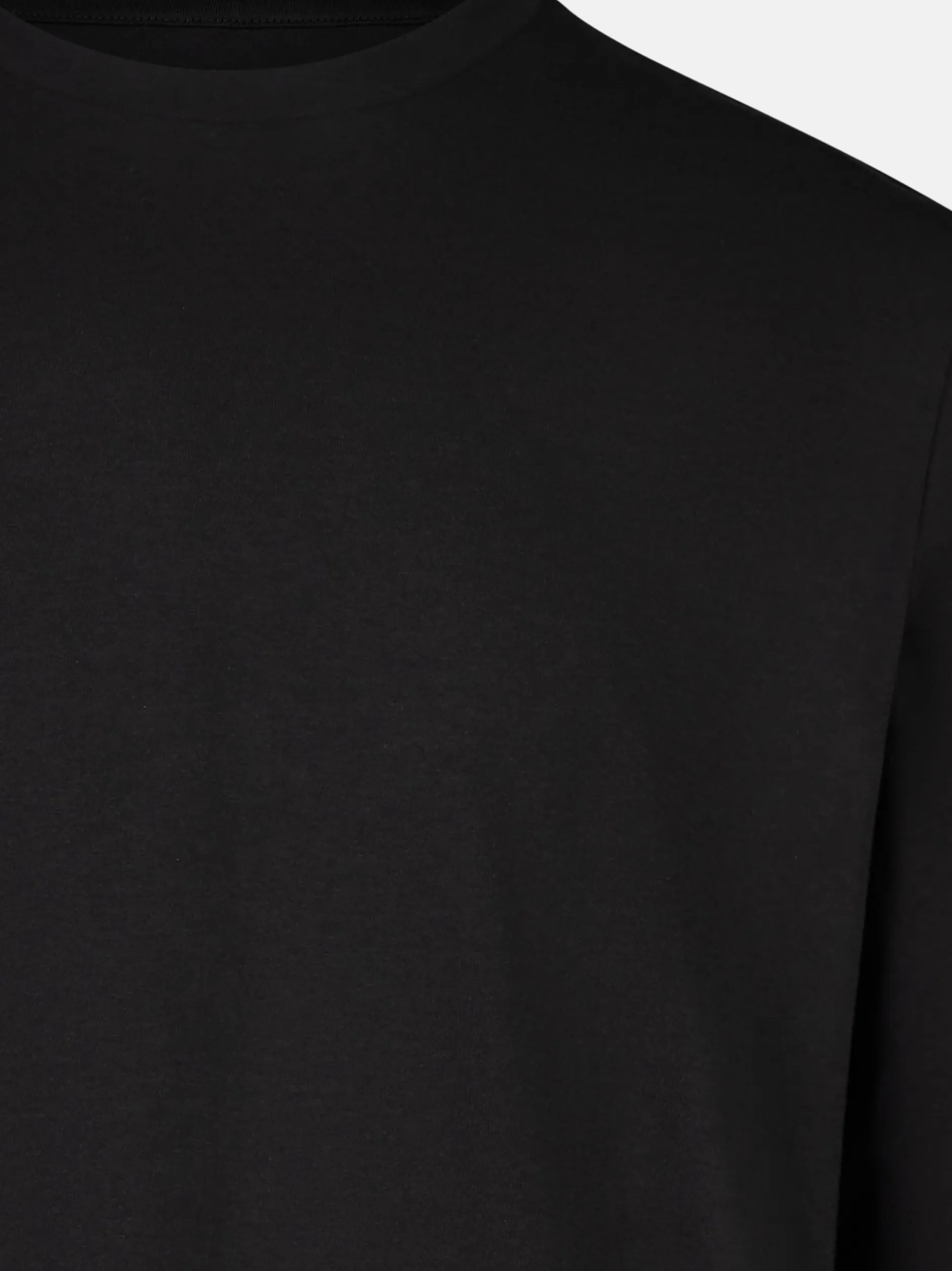 Ragman Herren Langarmshirt im 3er-Pack in schwarz