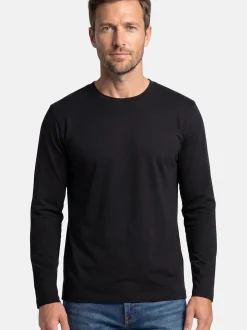 Ragman Herren Langarmshirt im 3er-Pack in grau