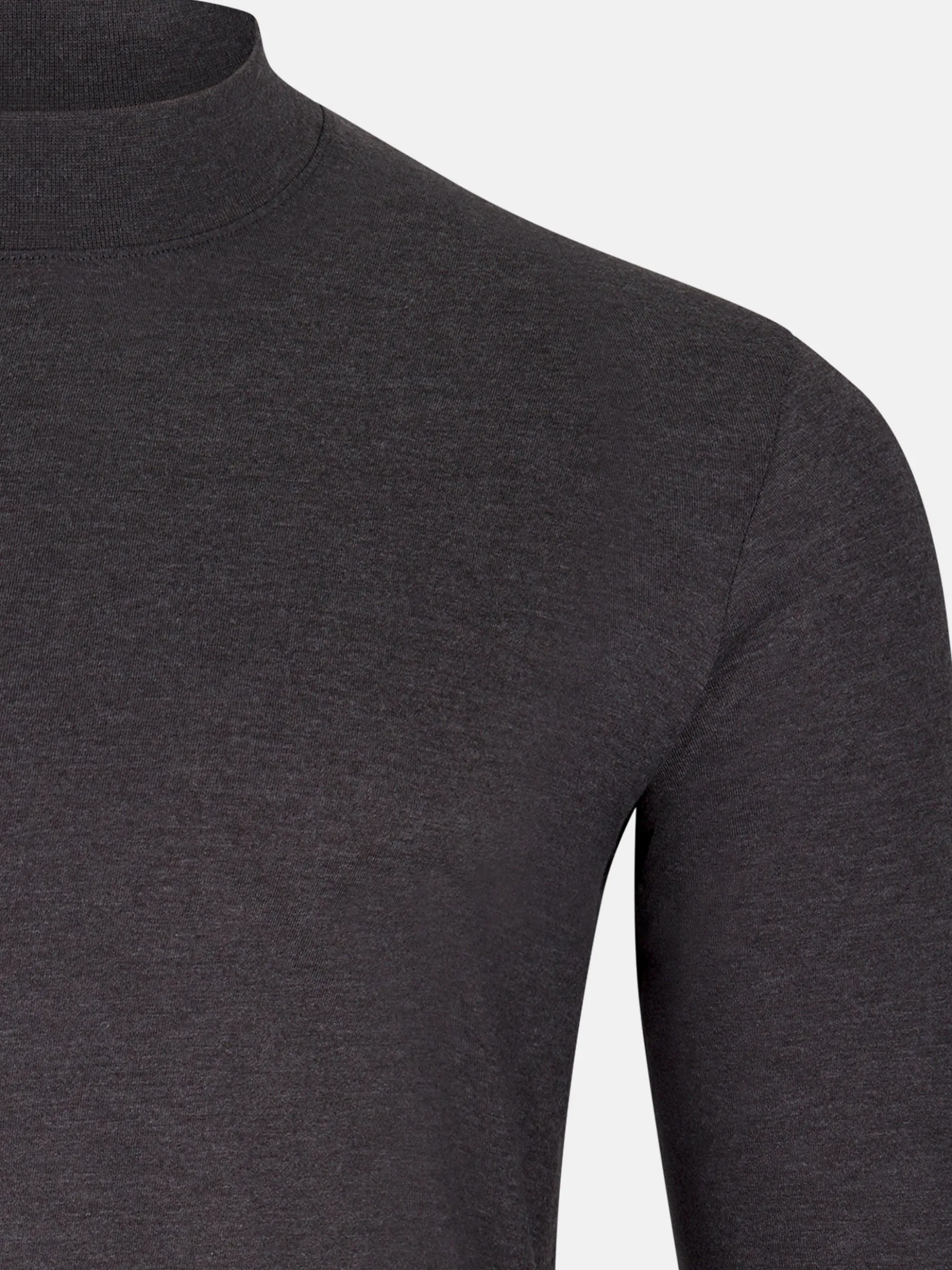 Ragman Herren Langarmshirts im 2er-Pack in schwarz