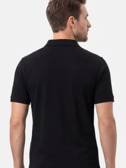 Ragman Herren Poloshirt - Basic in schwarz