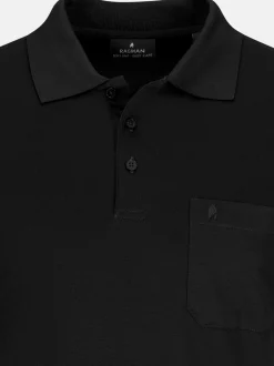 Ragman Herren Poloshirt - Basic in schwarz