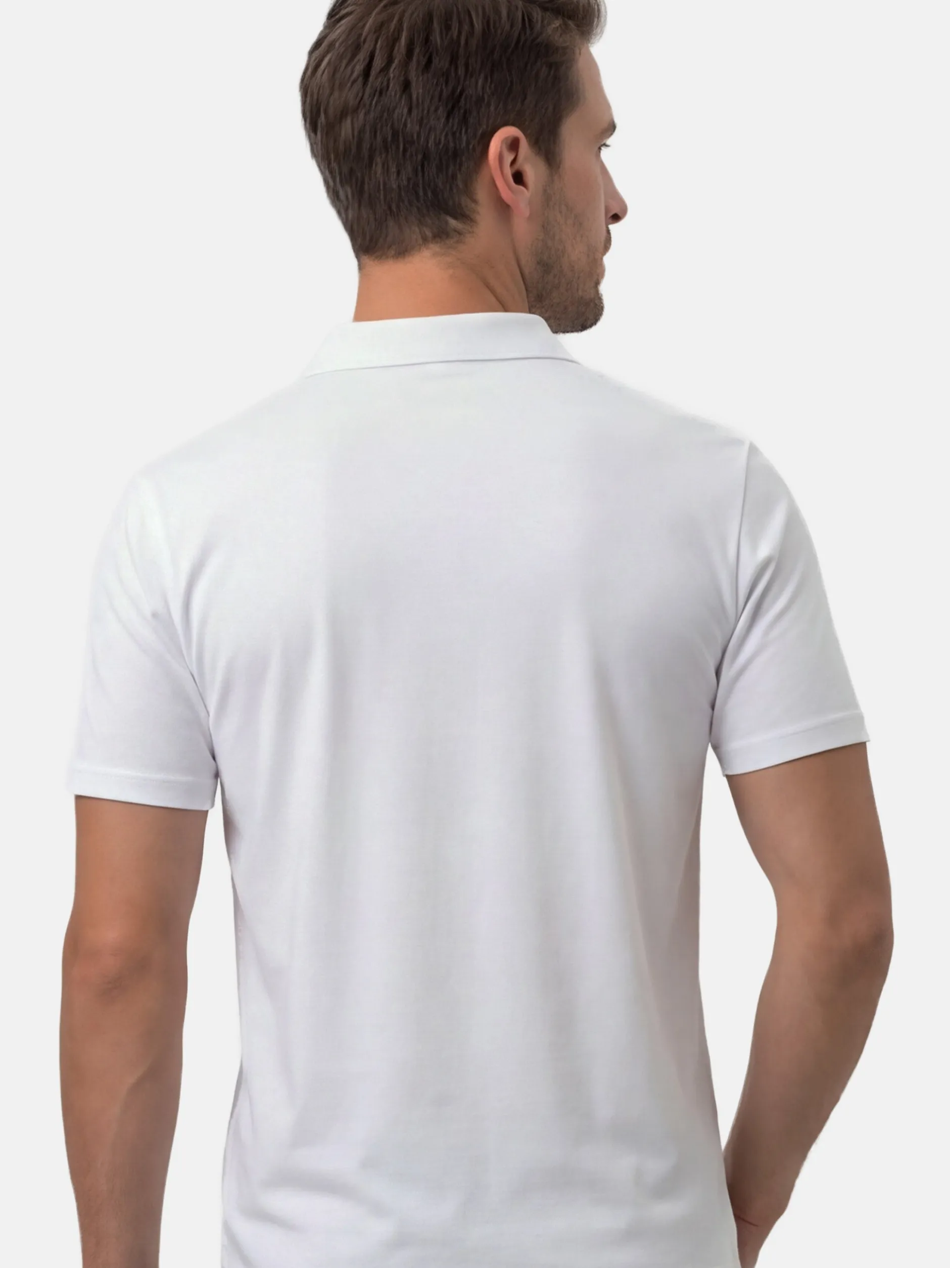 Ragman Herren Poloshirt im 2er-Pack in weiß