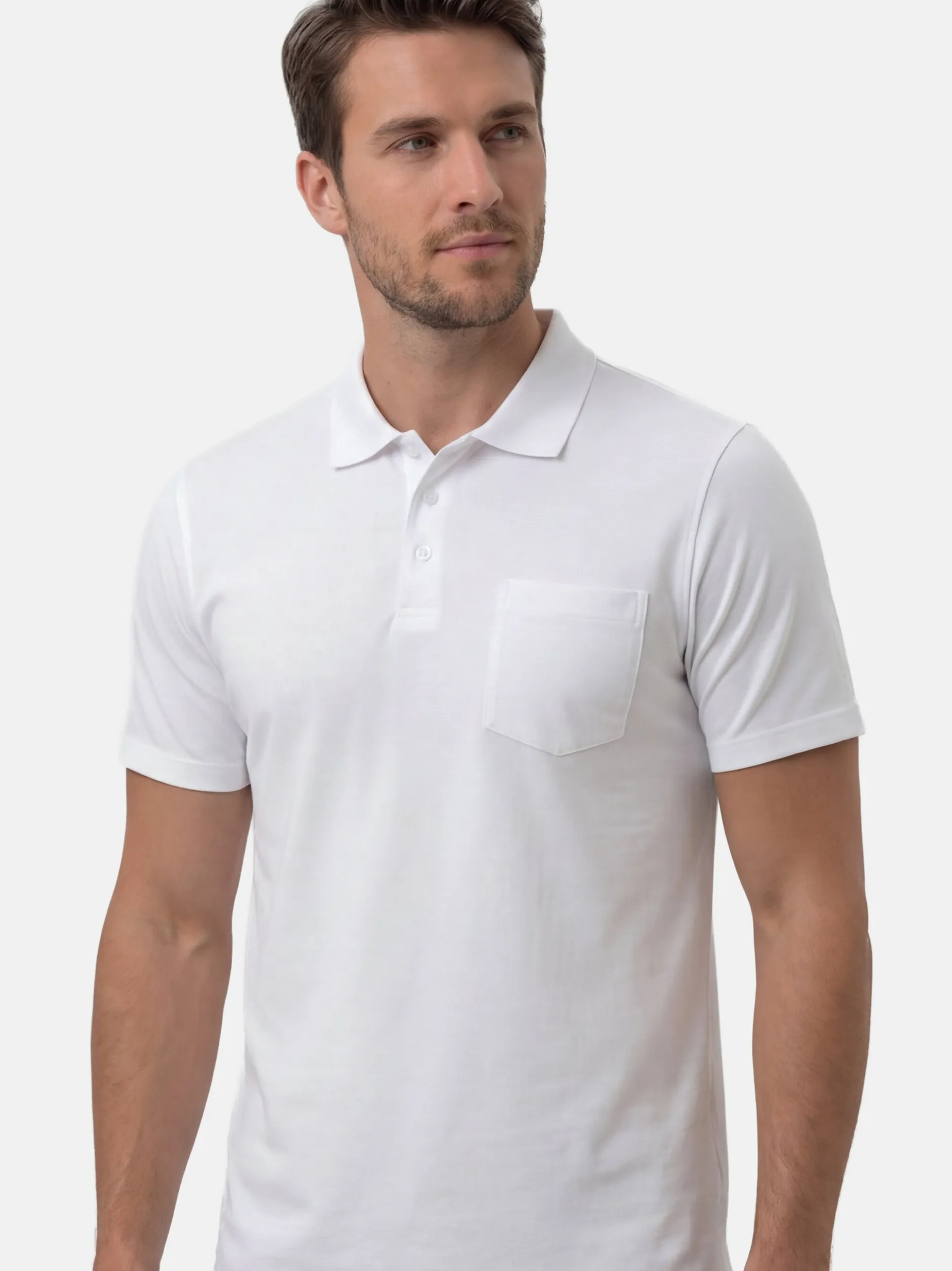 Ragman Herren Poloshirt im 2er-Pack in mehrfarbig