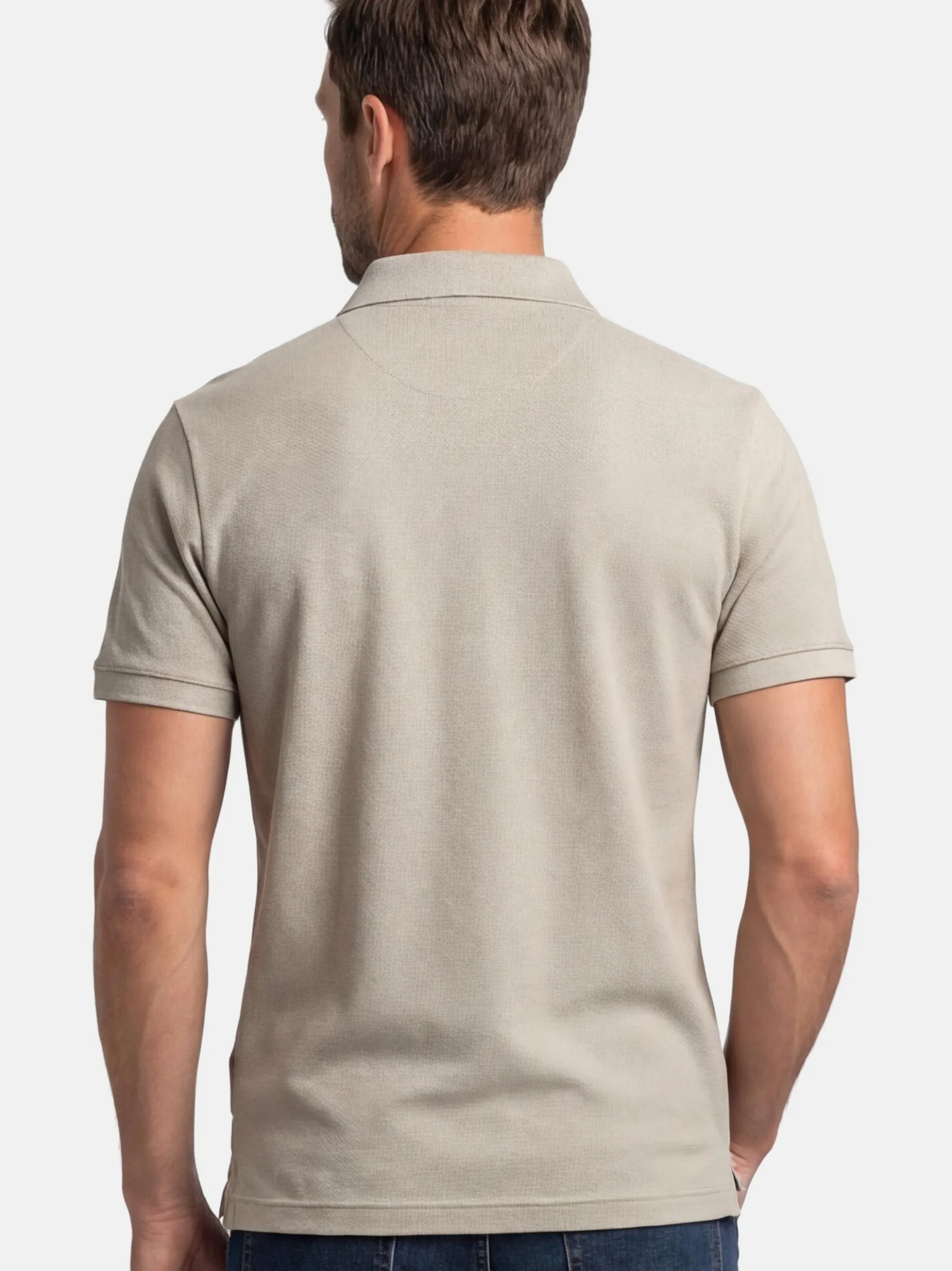 Ragman Herren Poloshirt in beige