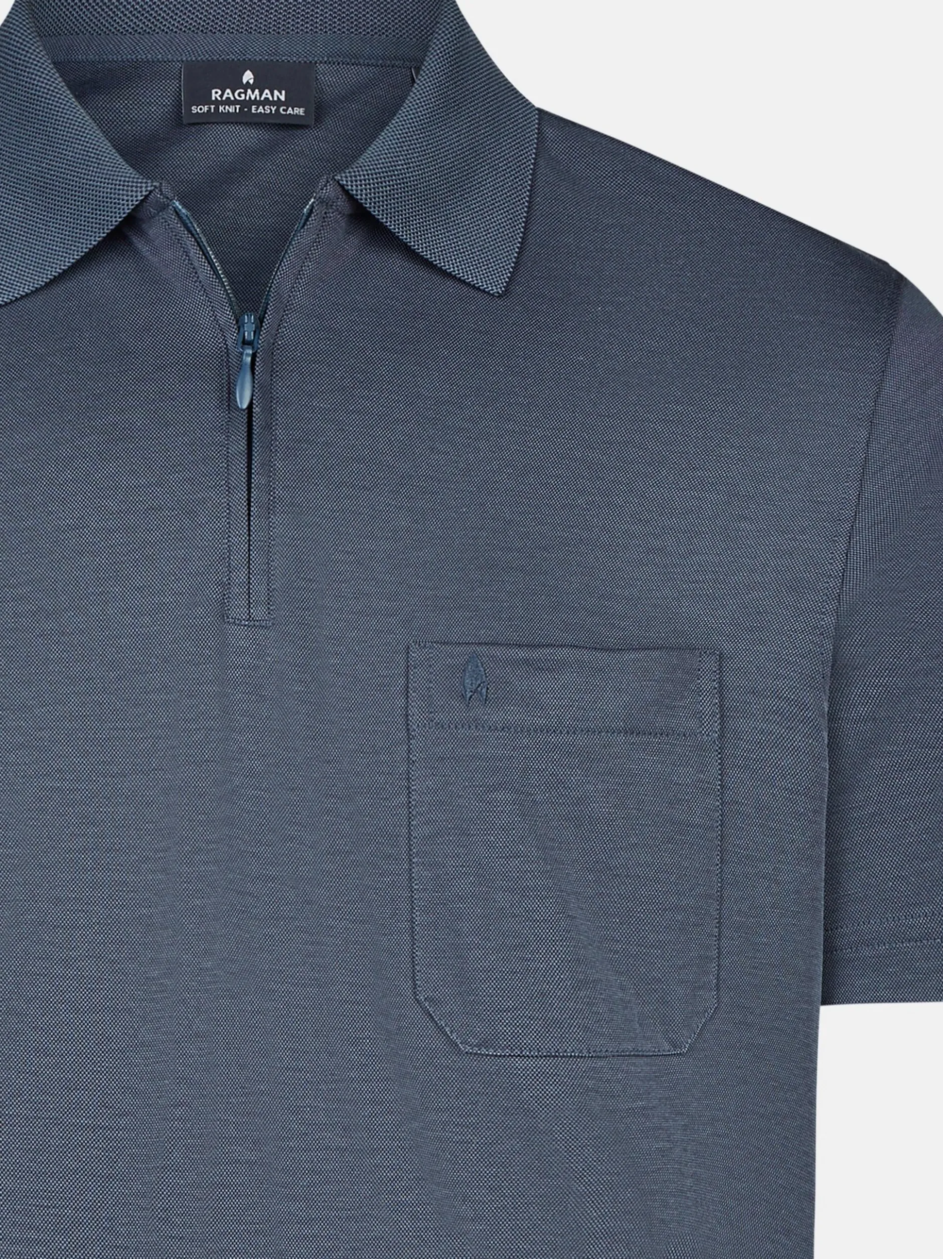 Ragman Herren Poloshirt in blau