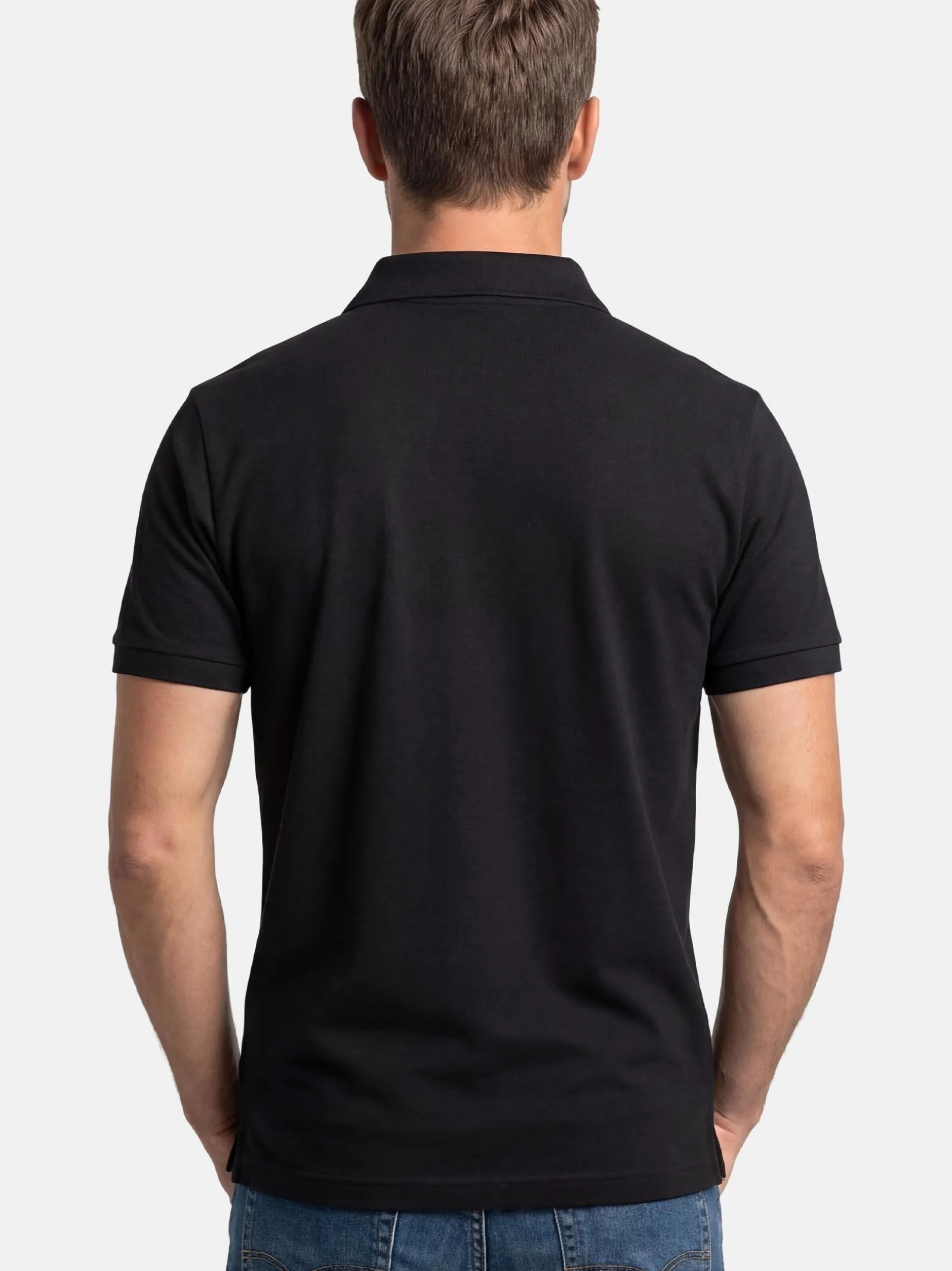 Ragman Herren Poloshirt in schwarz