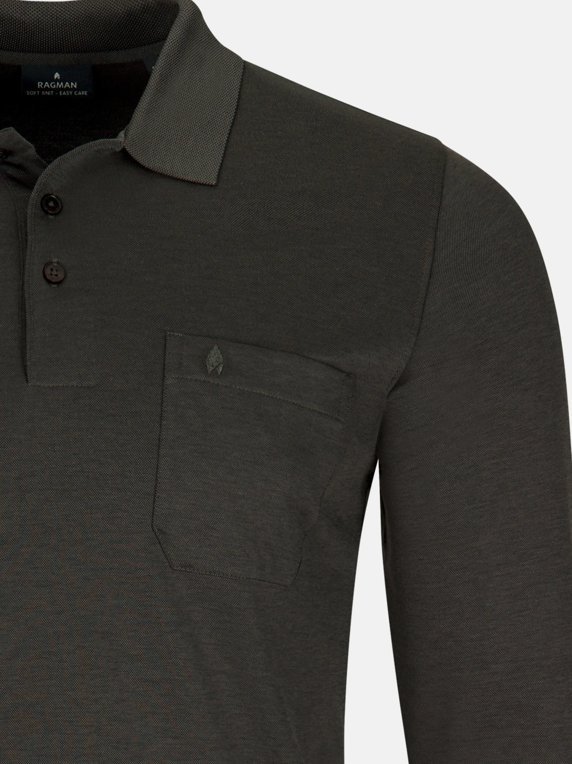 Ragman Herren Poloshirts im 3er-Pack in grau