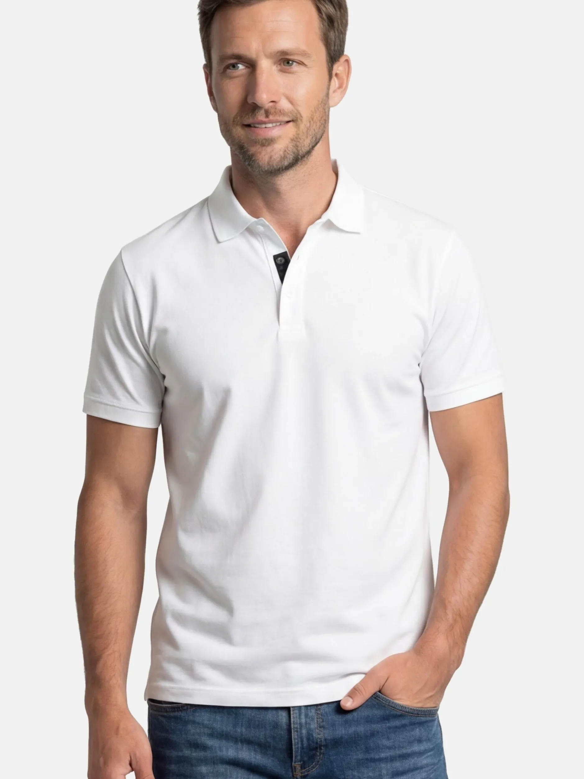 Ragman Herren Poloshirts im 2er-Pack in mehrfarbig