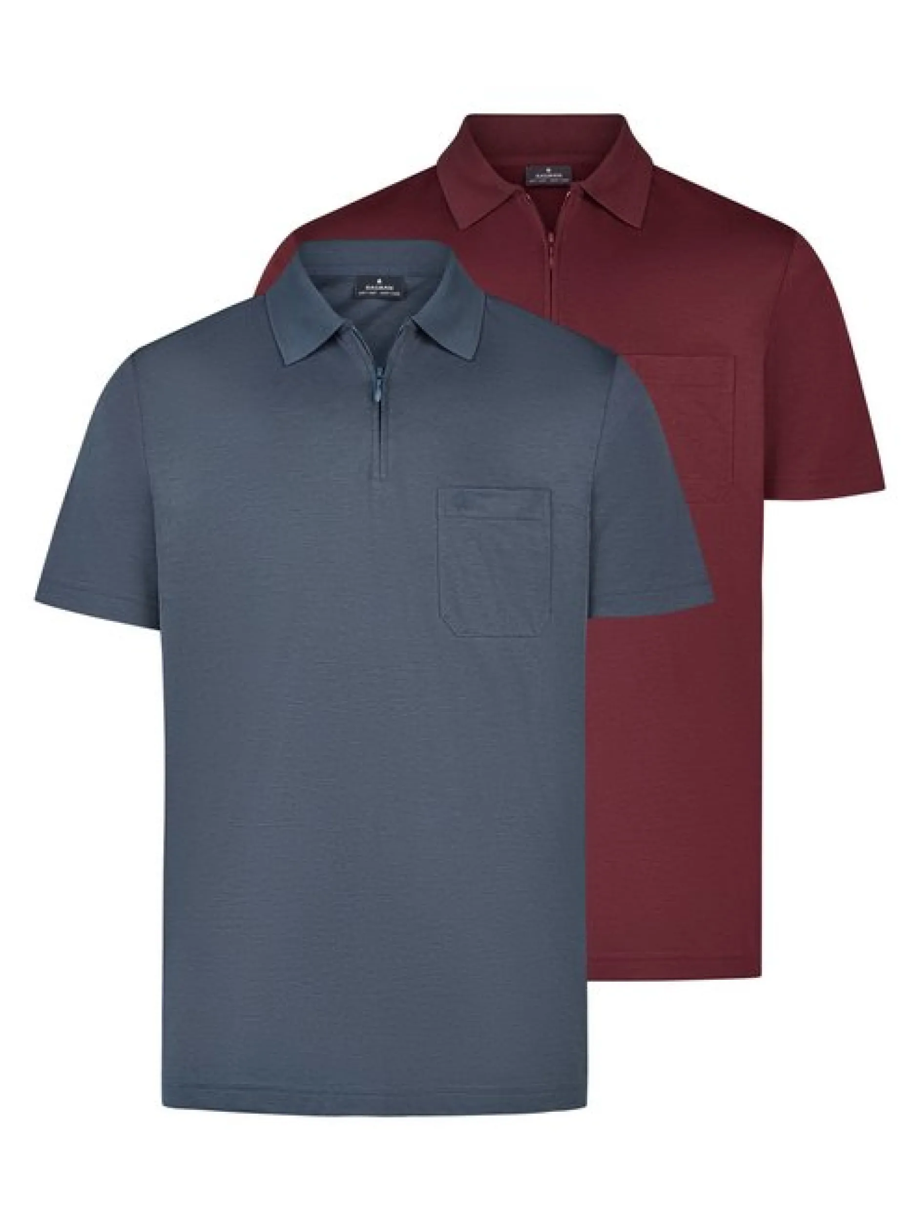 Ragman Herren Poloshirts im 2er-Pack in mehrfarbig