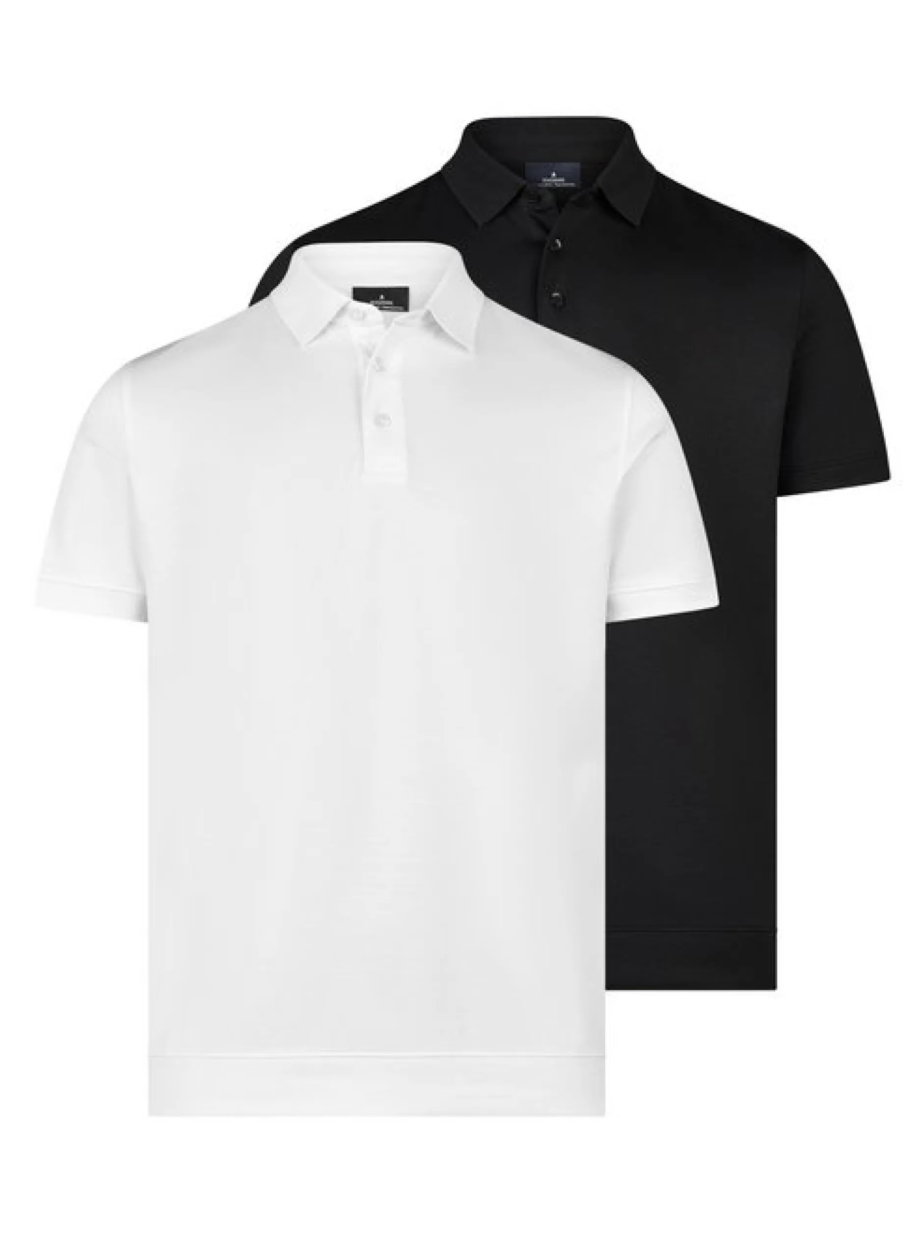 Ragman Herren Poloshirts im 2er-Pack in mehrfarbig