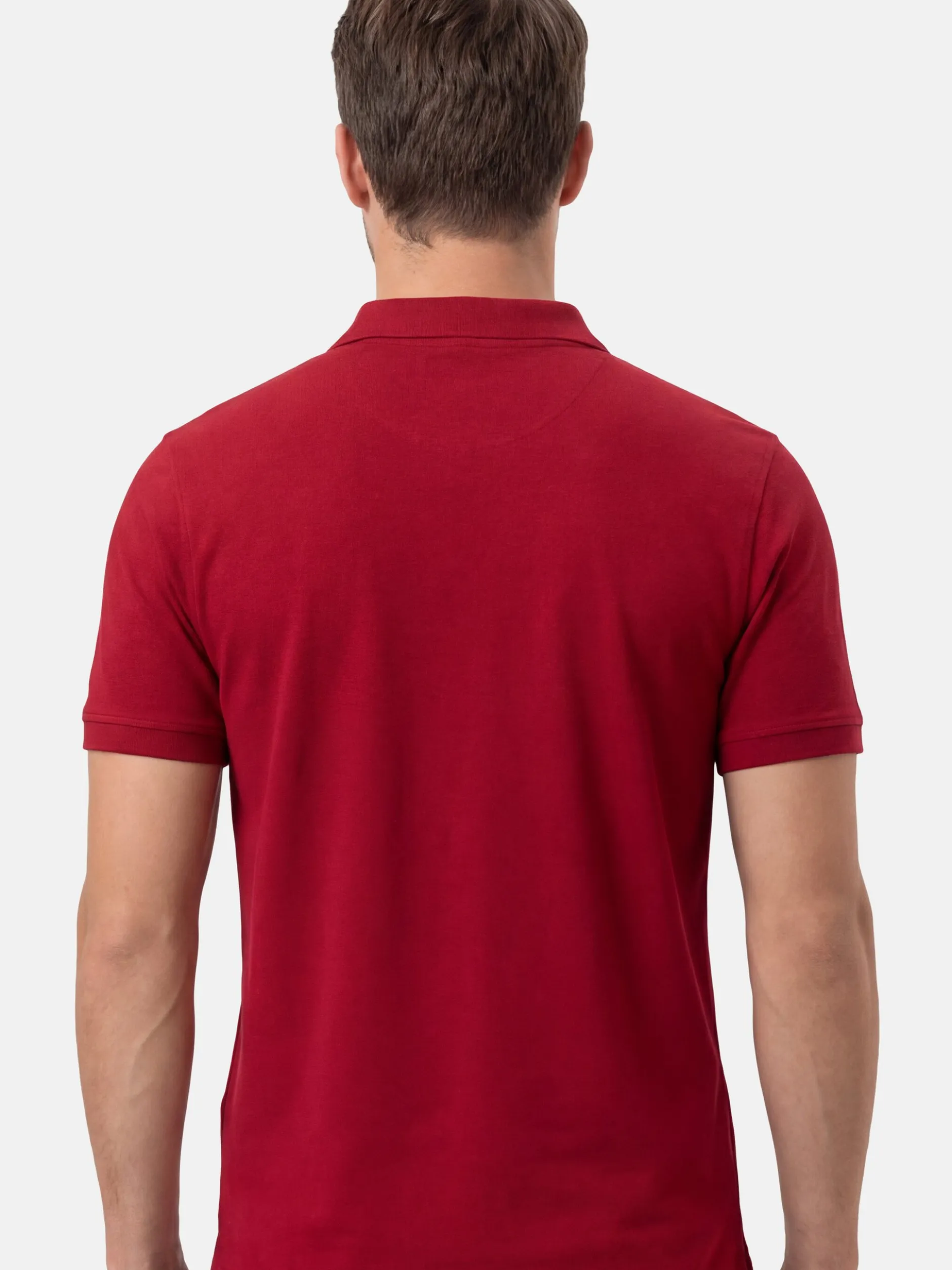 Ragman Herren Poloshirts im 3er-Pack in rot