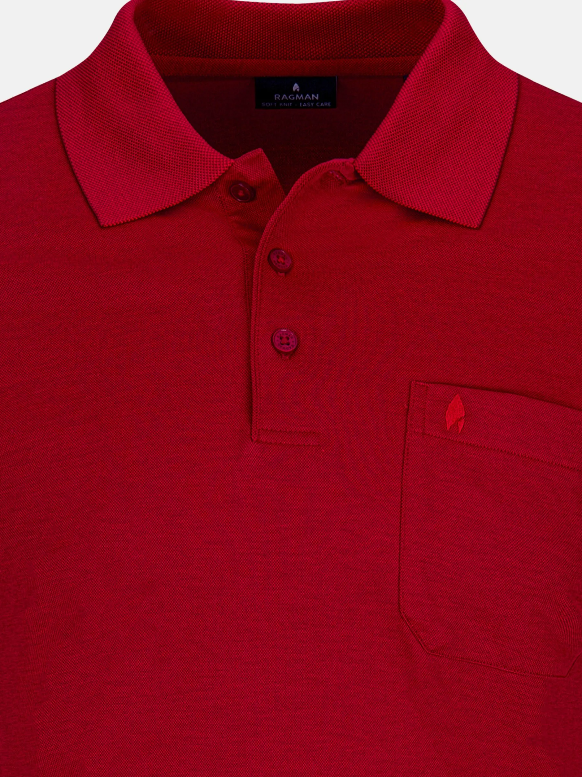 Ragman Herren Poloshirts im 3er-Pack in rot