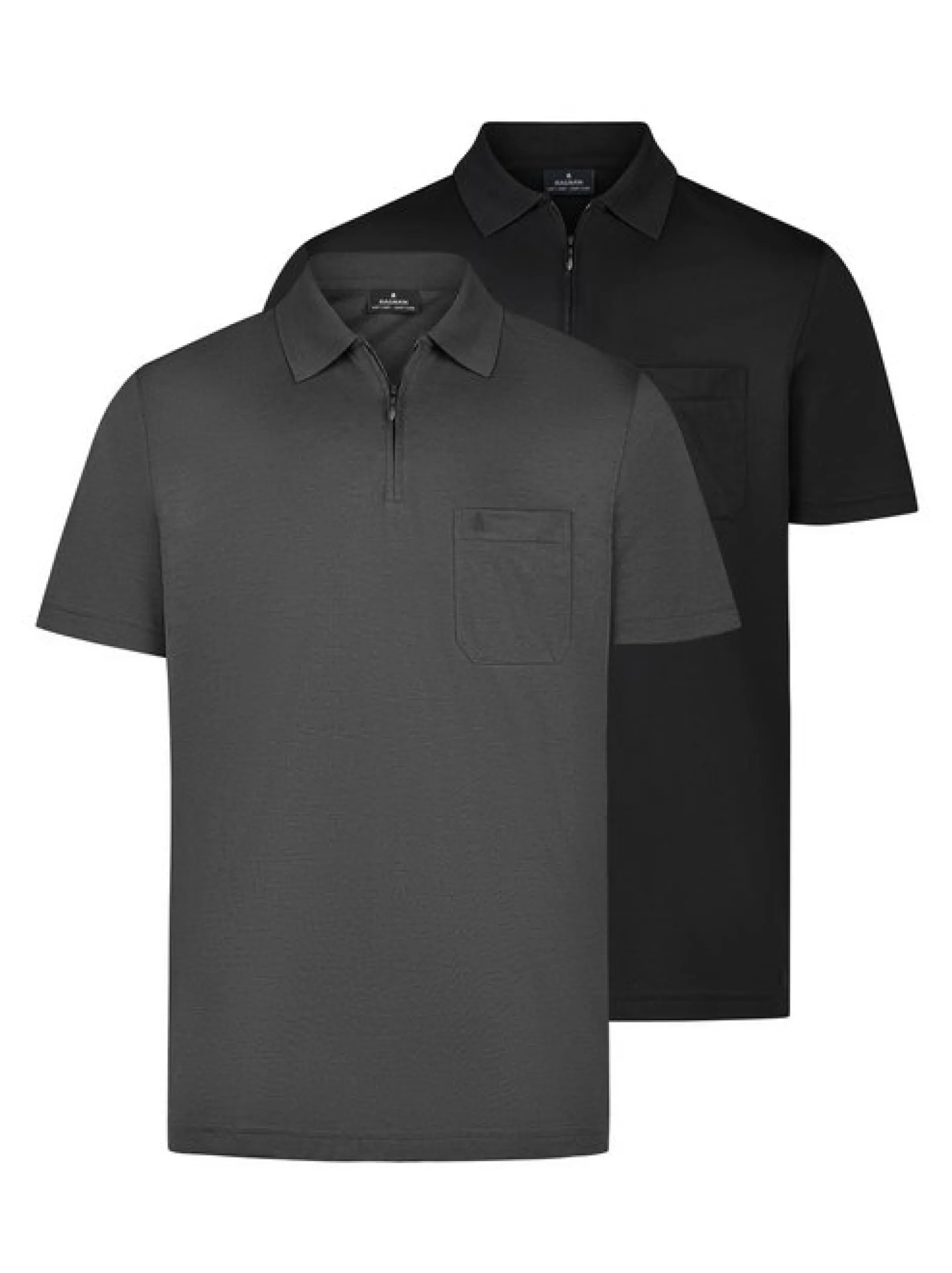 Ragman Herren Poloshirts im 2er-Pack in mehrfarbig