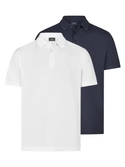 Ragman Herren Poloshirts im 2er-Pack in mehrfarbig