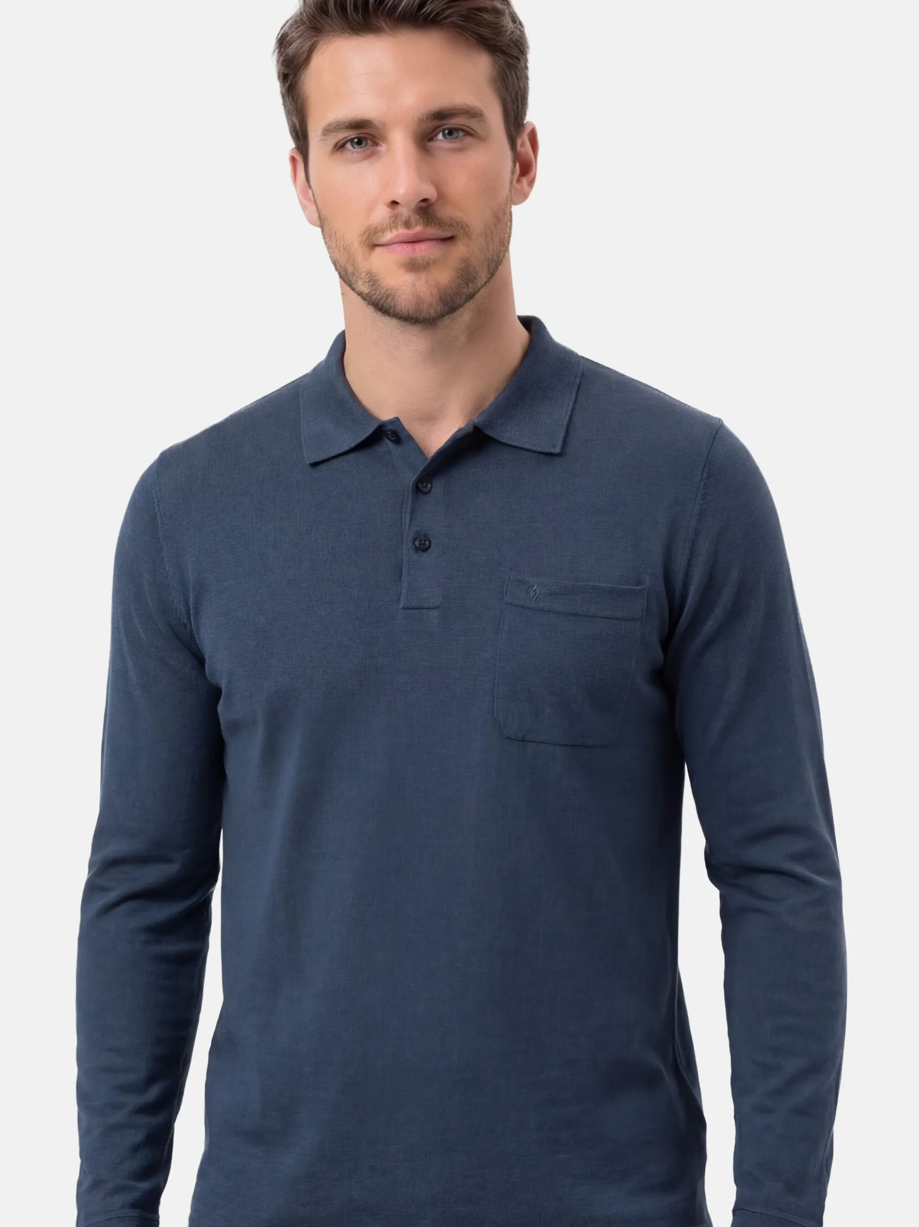 Ragman Herren Poloshirts im 3er-Pack in blau