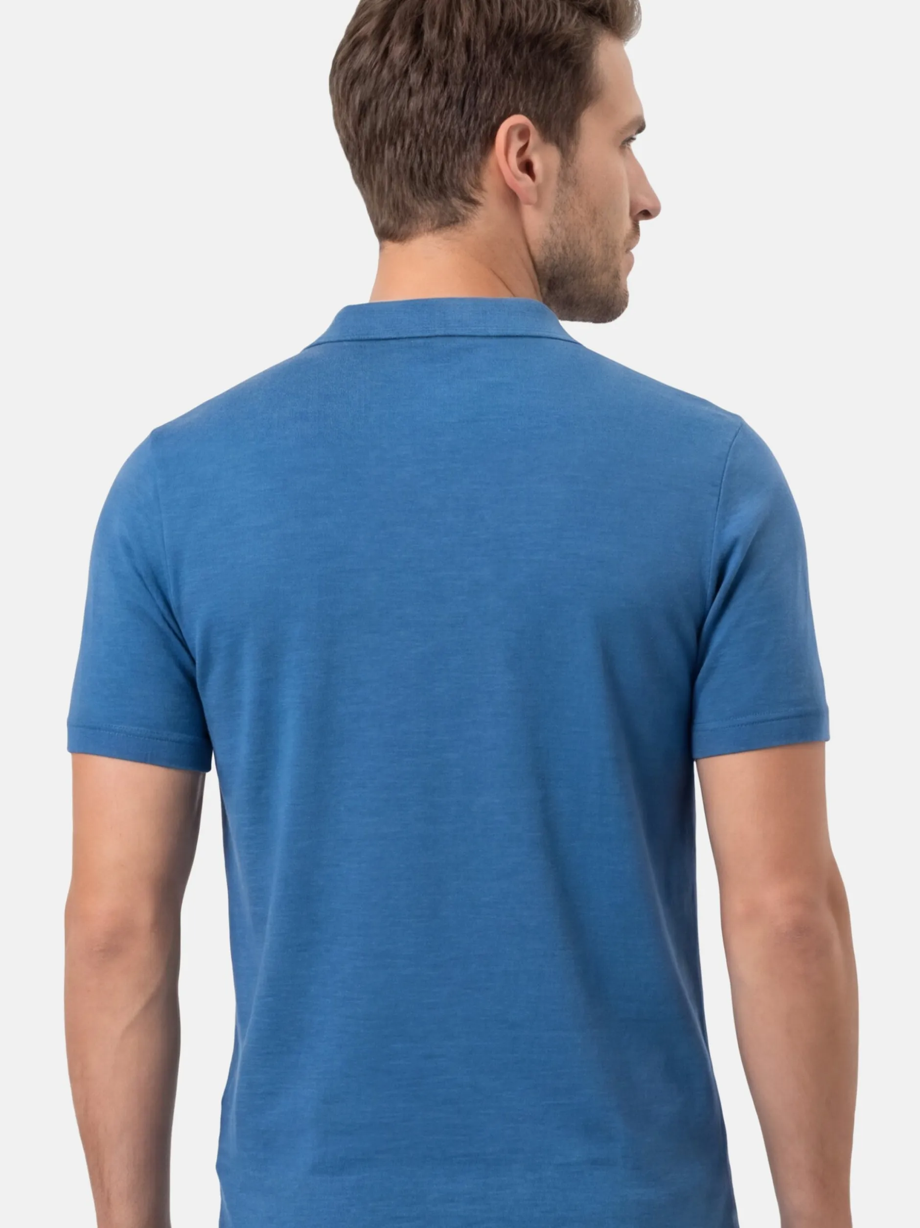 Ragman Herren Poloshirts im 3er-Pack in hellblau