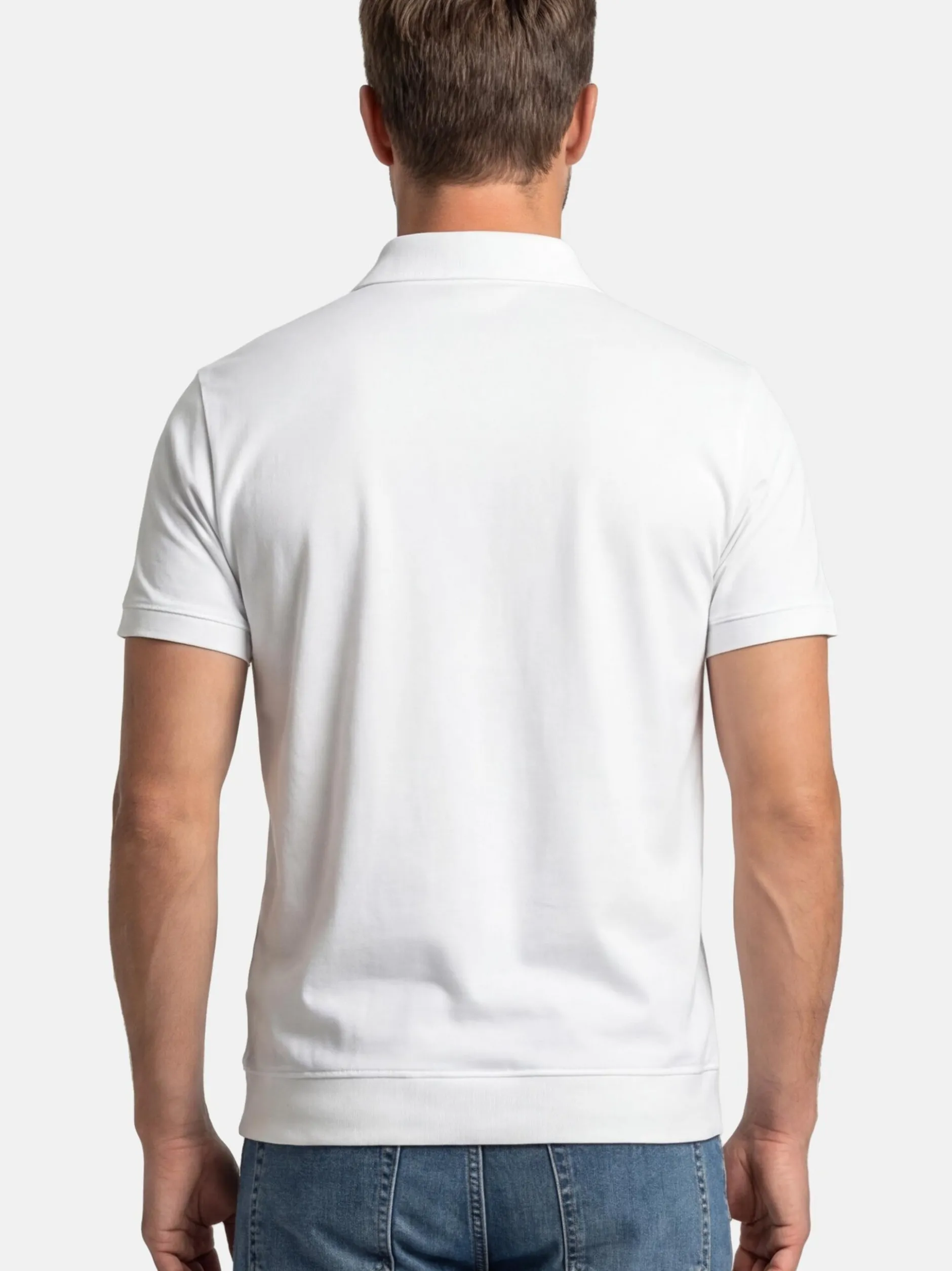 Ragman Herren Poloshirts im 2er-Pack in weiß