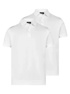 Ragman Herren Poloshirts im 2er-Pack in weiß