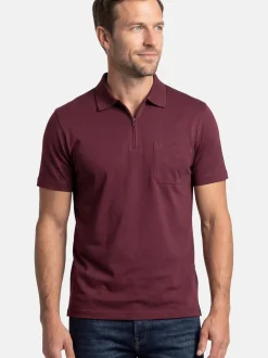 Ragman Herren Poloshirts im 2er-Pack in bordeaux