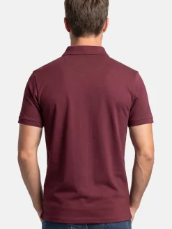 Ragman Herren Poloshirts im 2er-Pack in bordeaux
