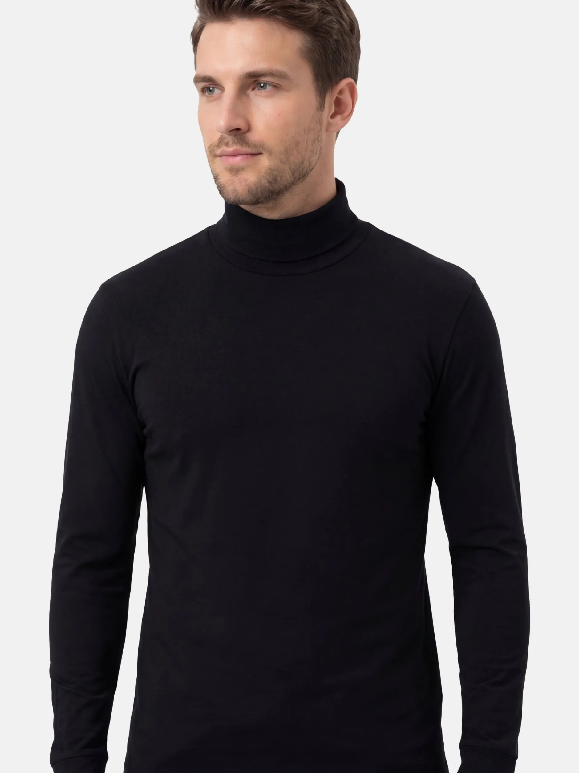 Ragman Herren Rollkragenshirts im 3er-Pack in blau