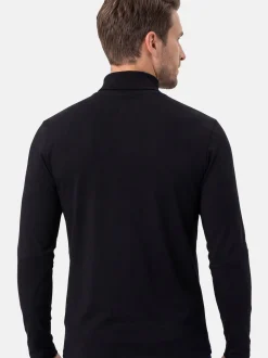 Ragman Herren Rollkragenshirts im 2er-Pack in schwarz