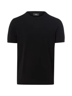Ragman Herren Strickshirt in schwarz - Ärmel: kurzarm