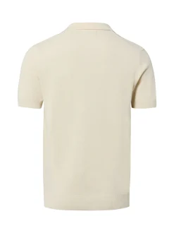 Ragman Herren Strickshirt in beige - Ärmel: kurzarm
