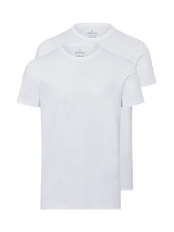 Ragman Herren T-Shirt im 2er-Pack in weiß