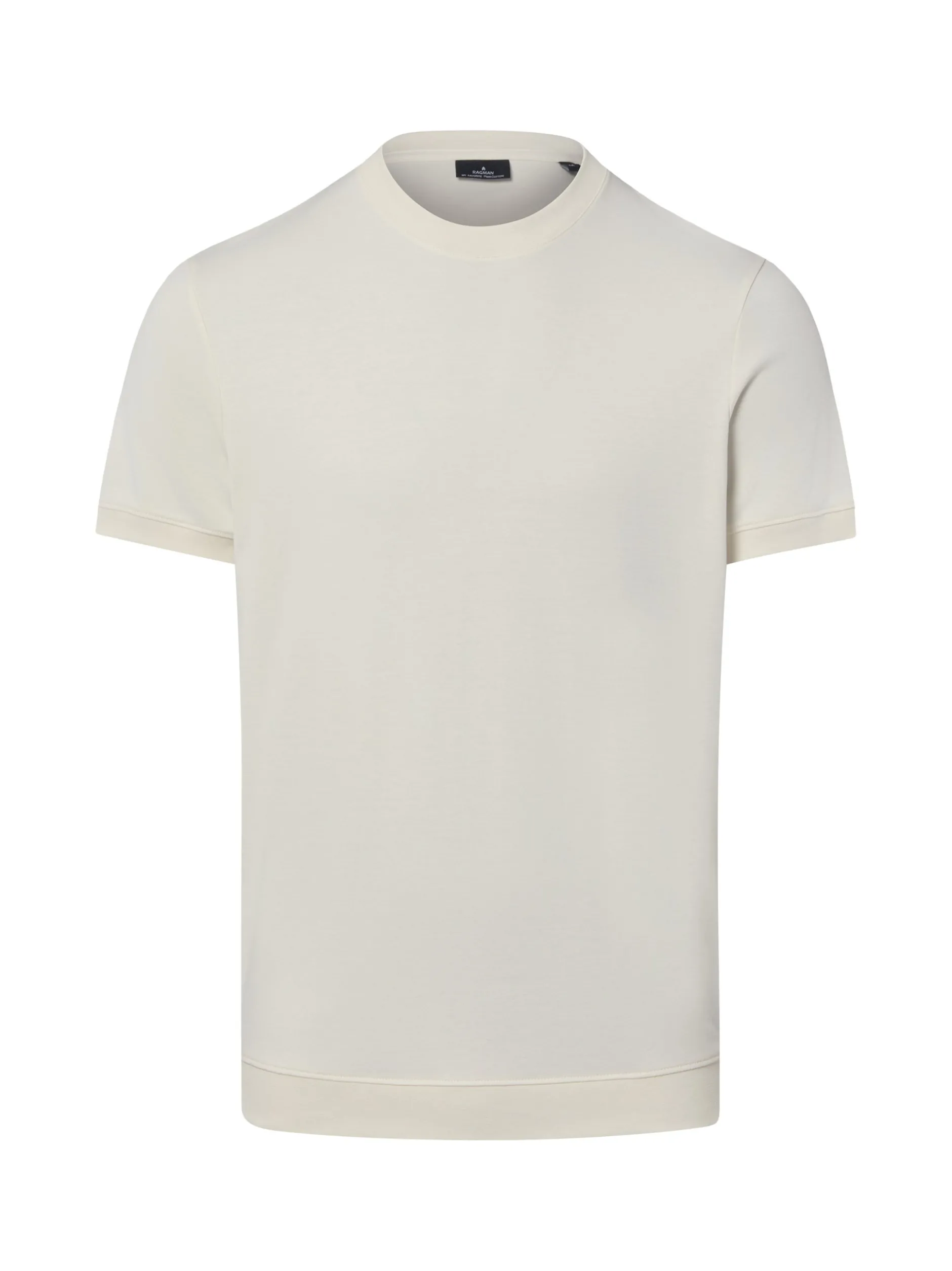 Ragman Herren T-Shirt in ecru - Ausschnitt: Rundhals