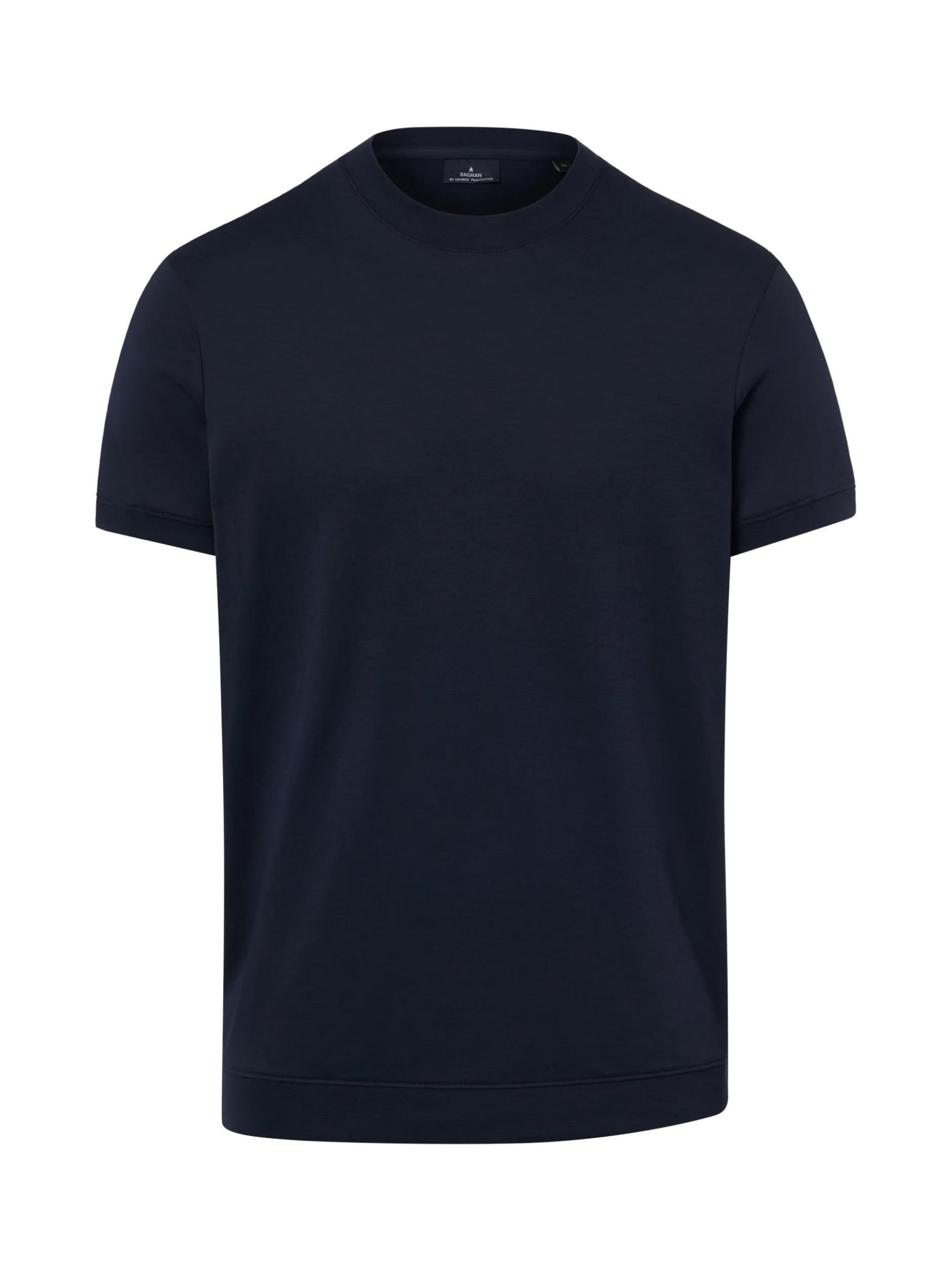 Ragman Herren T-Shirt in marine - Ausschnitt: Rundhals