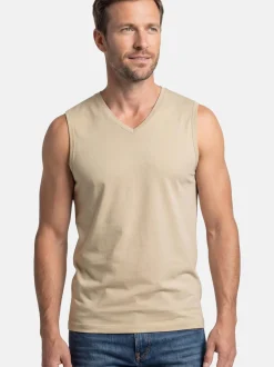 Ragman Herren Unterhemden im 4er-Pack in beige