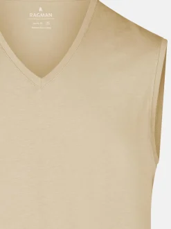 Ragman Herren Unterhemden im 4er-Pack in beige