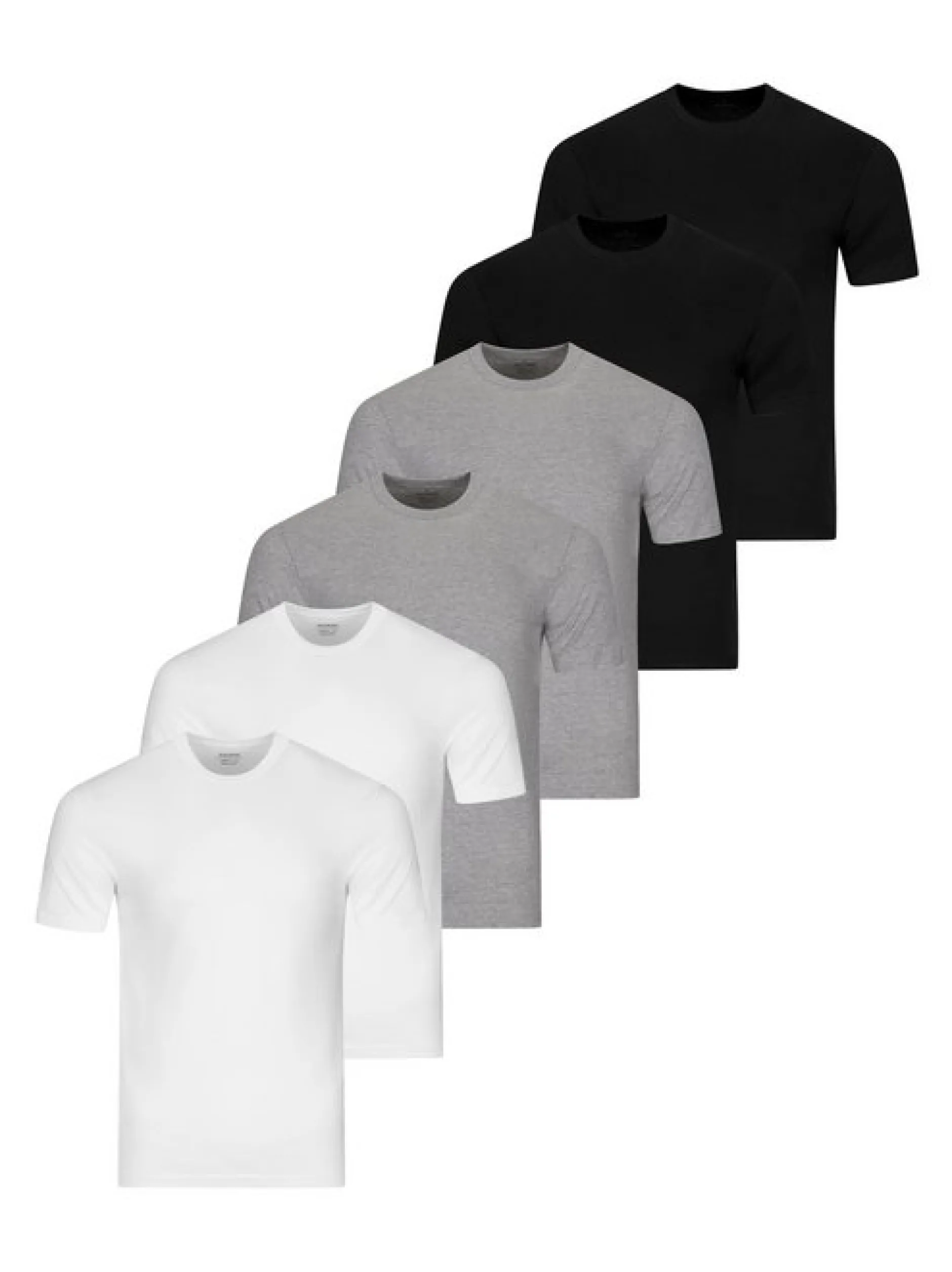Ragman Herren Unterhemden im 6er-Pack in mehrfarbig