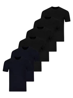 Ragman Herren Unterhemden im 6er-Pack in blau