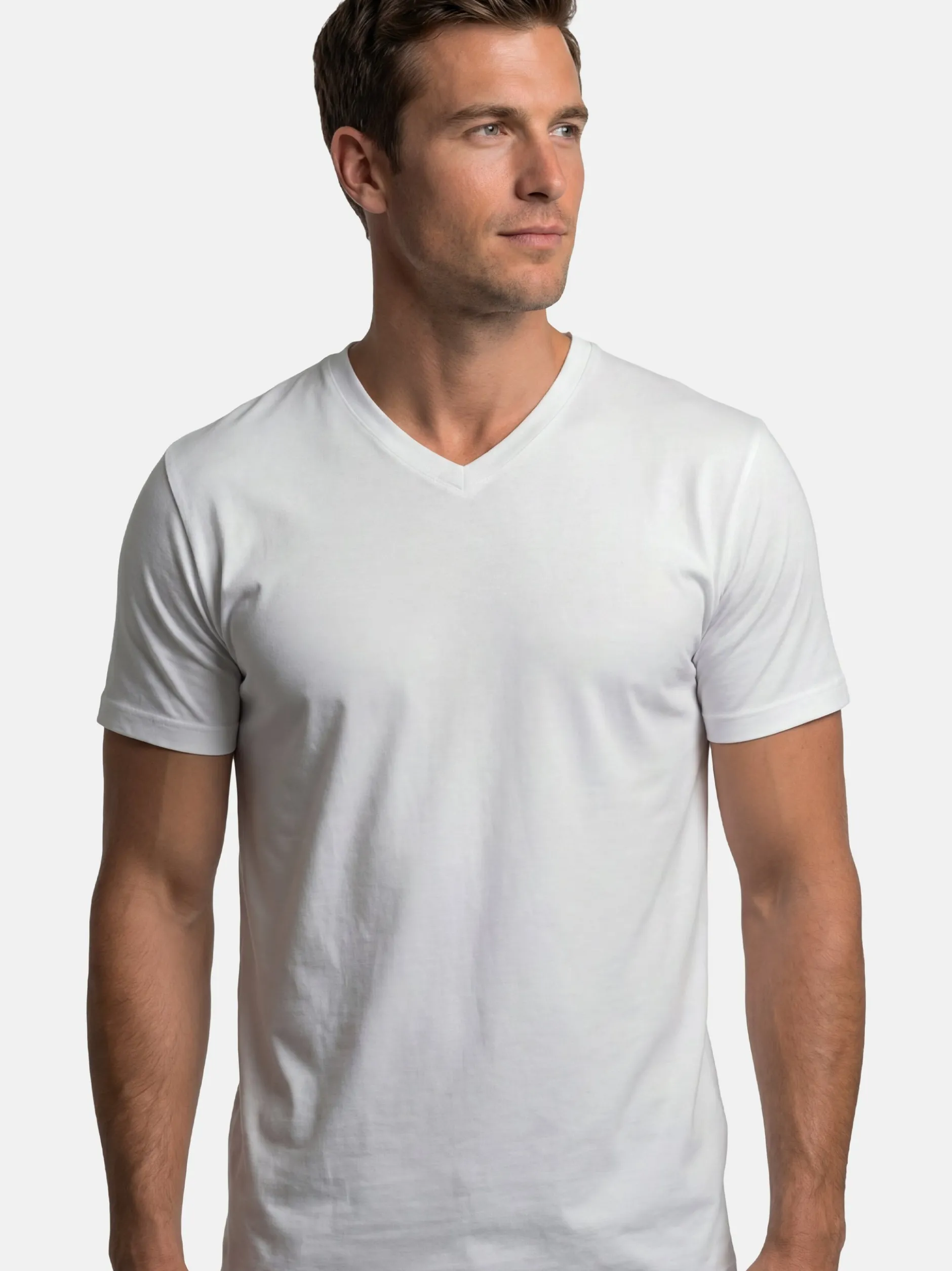Ragman Herren Unterhemden im 4er-Pack in weiß
