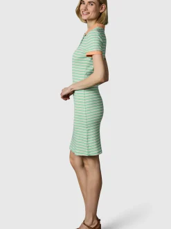 Ragwear Damen A-Linien-Kleid - Colaro Stripes Dress YOUMODO in grün