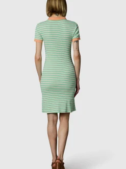Ragwear Damen A-Linien-Kleid - Colaro Stripes Dress YOUMODO in grün