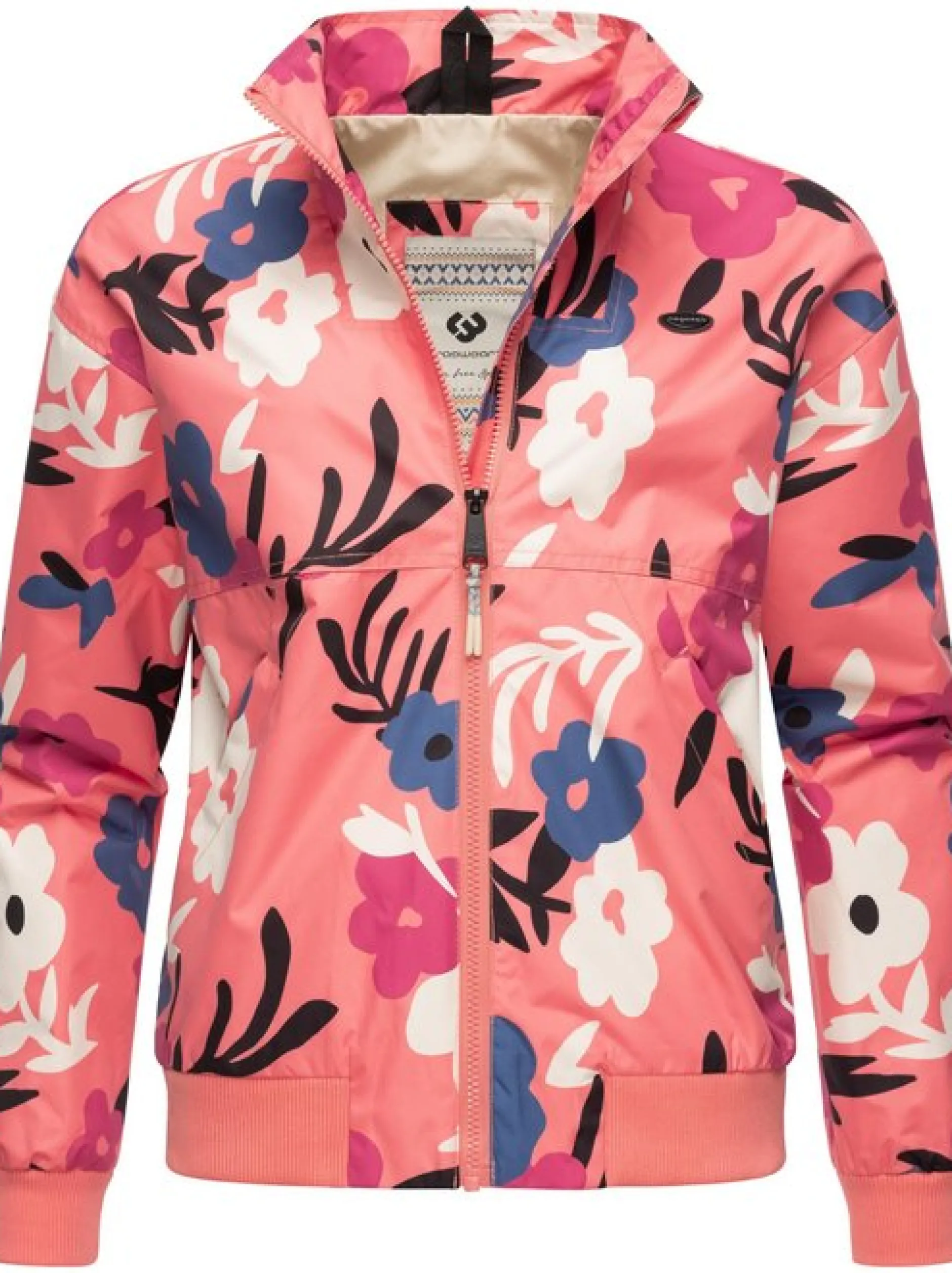 Ragwear Damen Übergangsjacke - Goona Print in koralle