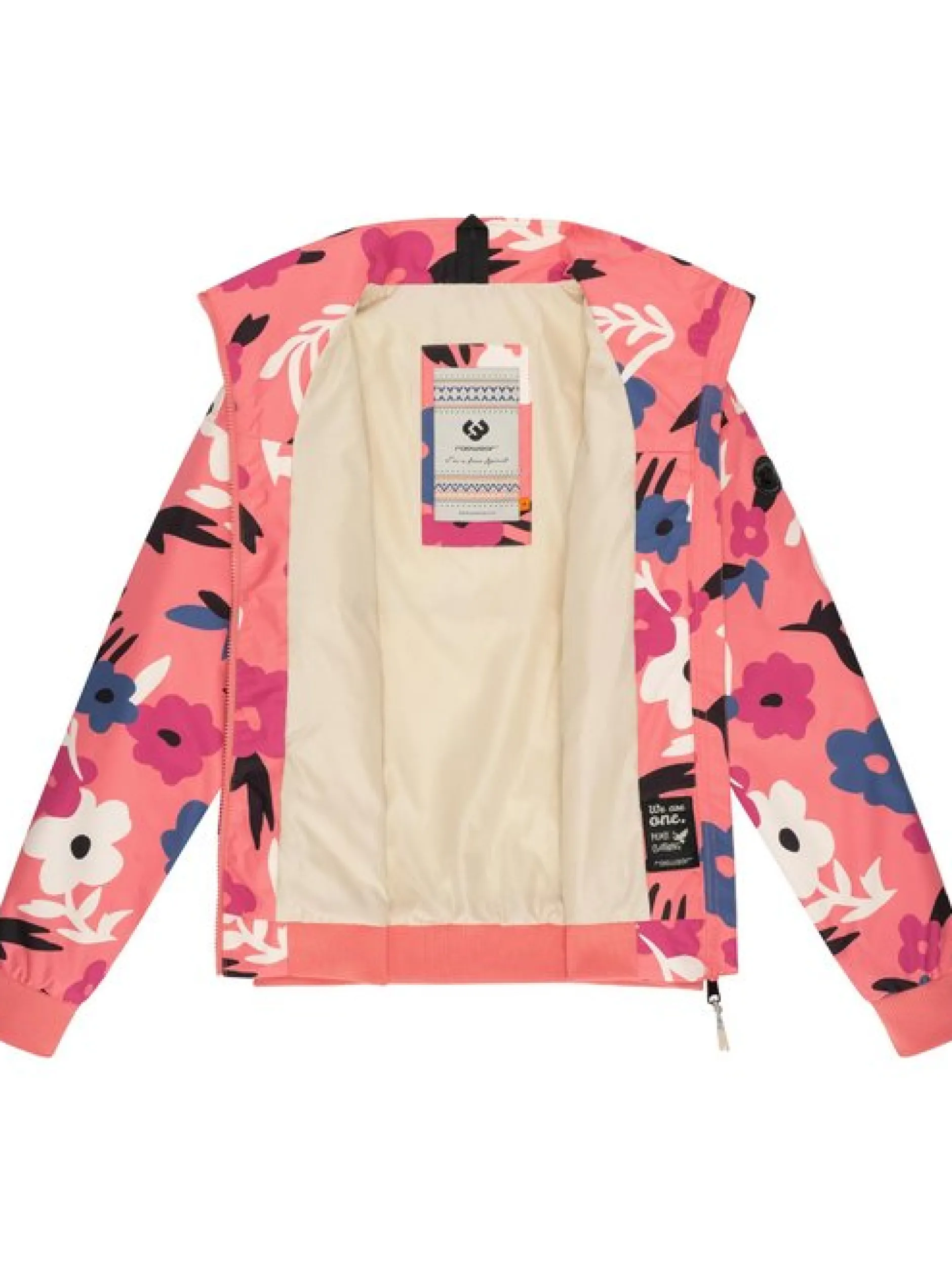 Ragwear Damen Übergangsjacke - Goona Print in koralle