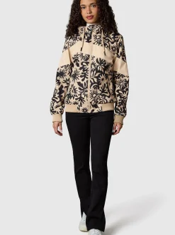 Ragwear Damen Übergangsjacke - Nuggie Block Flower in sand schwarz