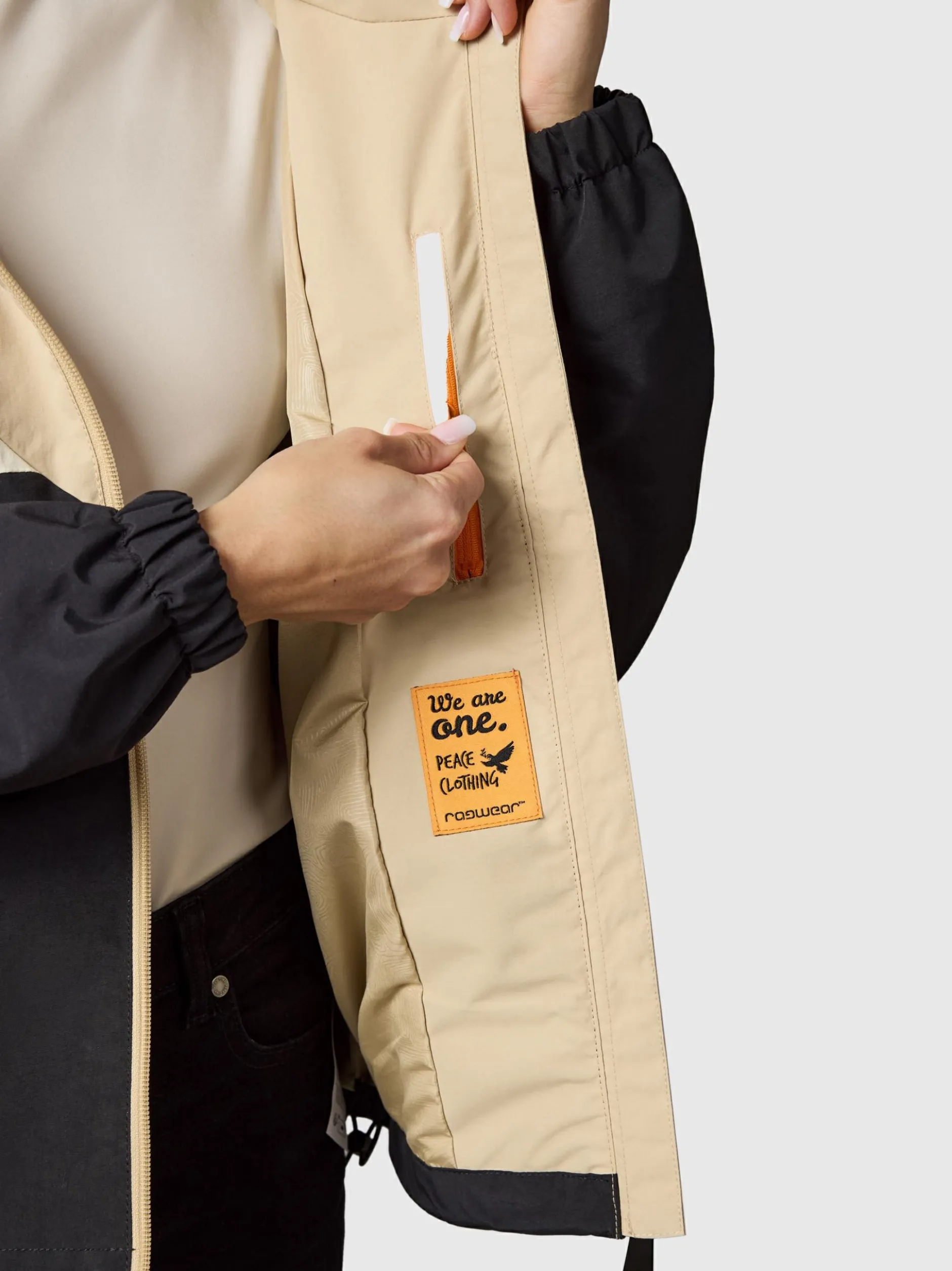 Ragwear Damen Übergangsjacke - Rochele in beige schwarz