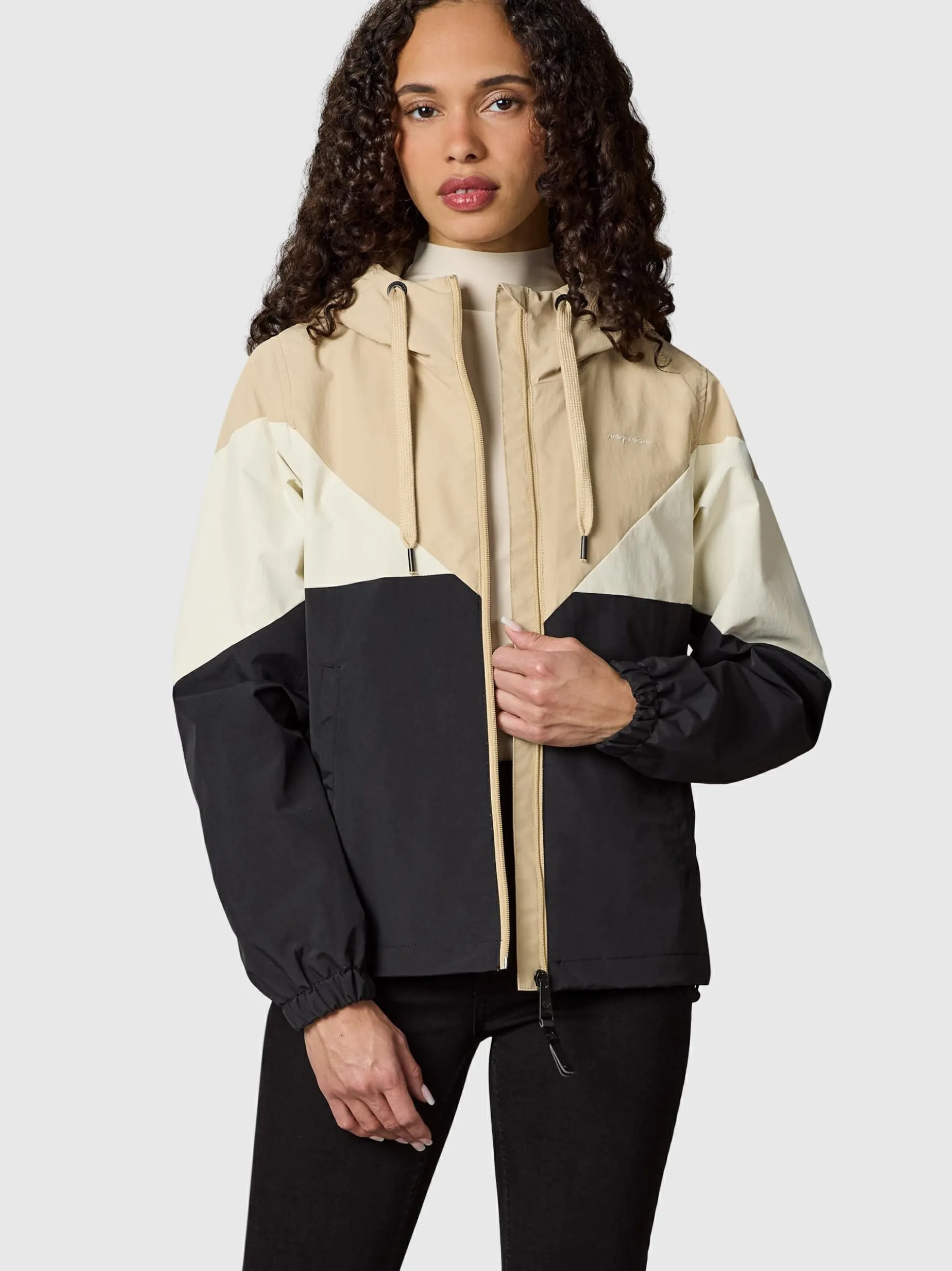 Ragwear Damen Übergangsjacke - Rochele in beige schwarz