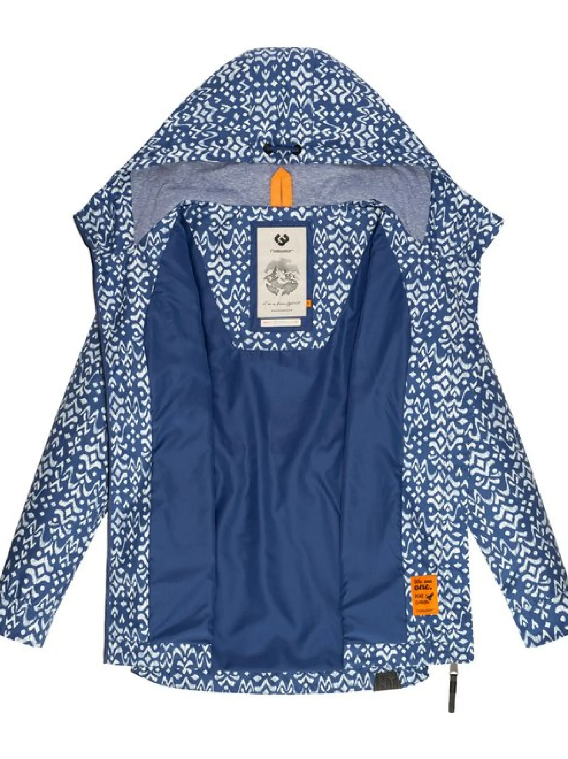 Ragwear Damen Übergangsjacke - Zuzka Ikat in blau
