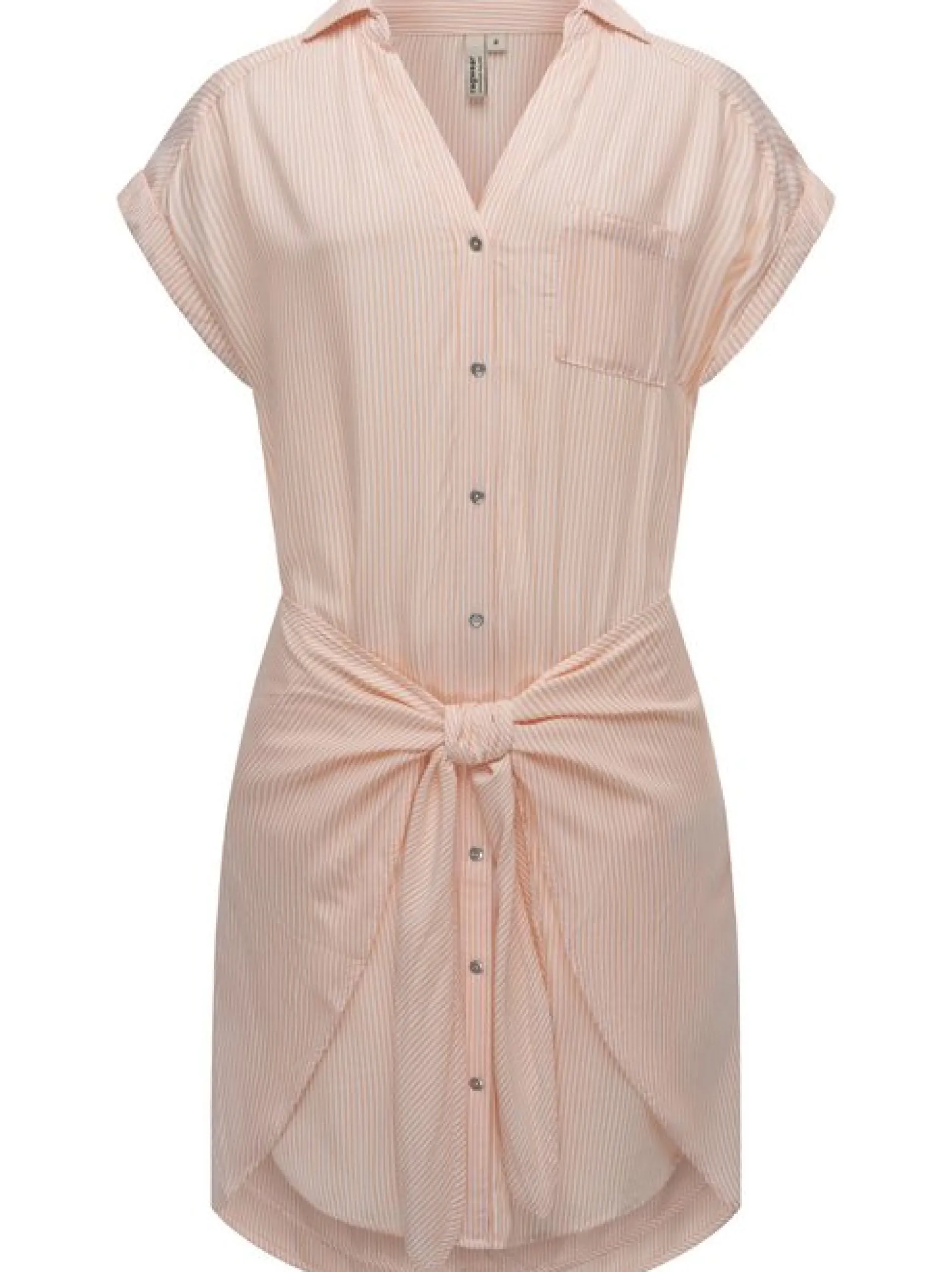 Ragwear Damen Blusenkleid - Bahaya Stripe in rosa